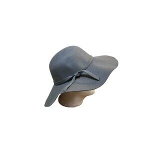 Chatties Grey Wide Brim Felt Hat with Felt Band One Size